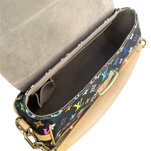 Louis Vuitton Beverly MM Monogram Shoulder Handbag Black Multicolor Noir - Picture 14 of 14